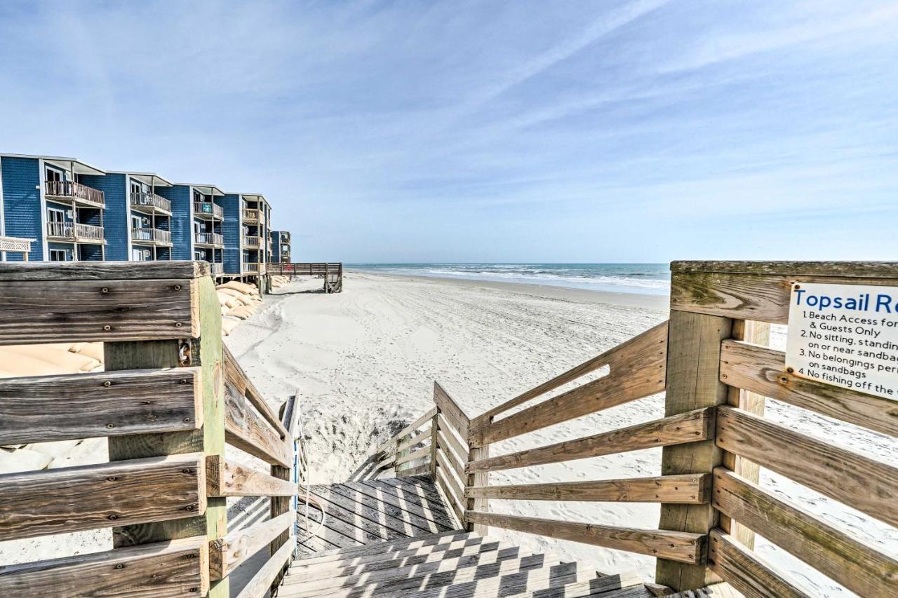 North Topsail Condo - Steps To Beach! 北托普塞尔海滩 外观 照片